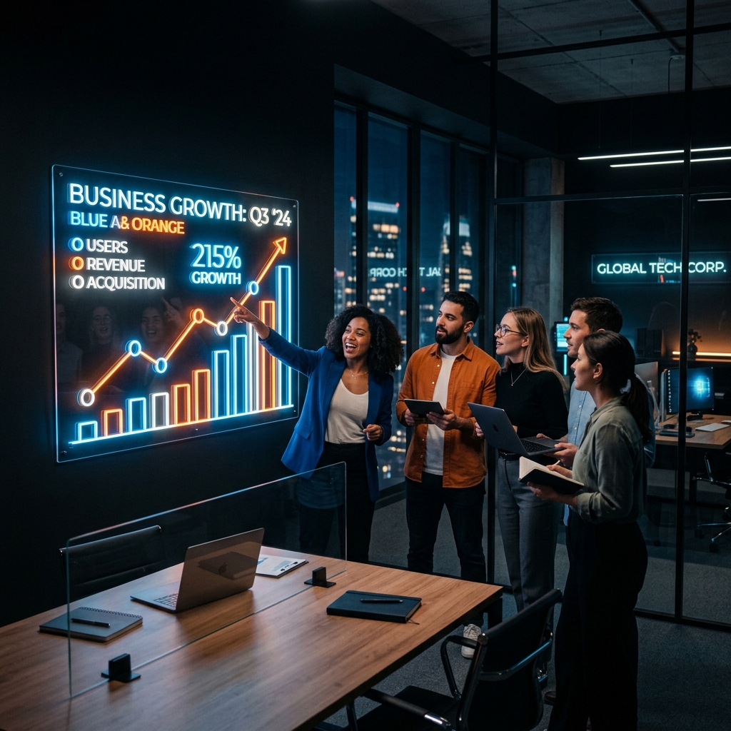 Growing Business Dashboard Mockup